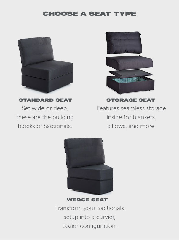 Lovesac - Sactionals Storage Seat Insert Set: Standard