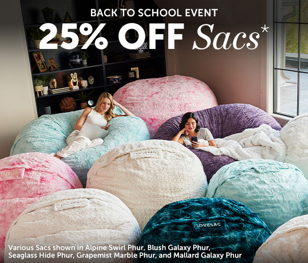 Back to School Event | 25% Off Sacs